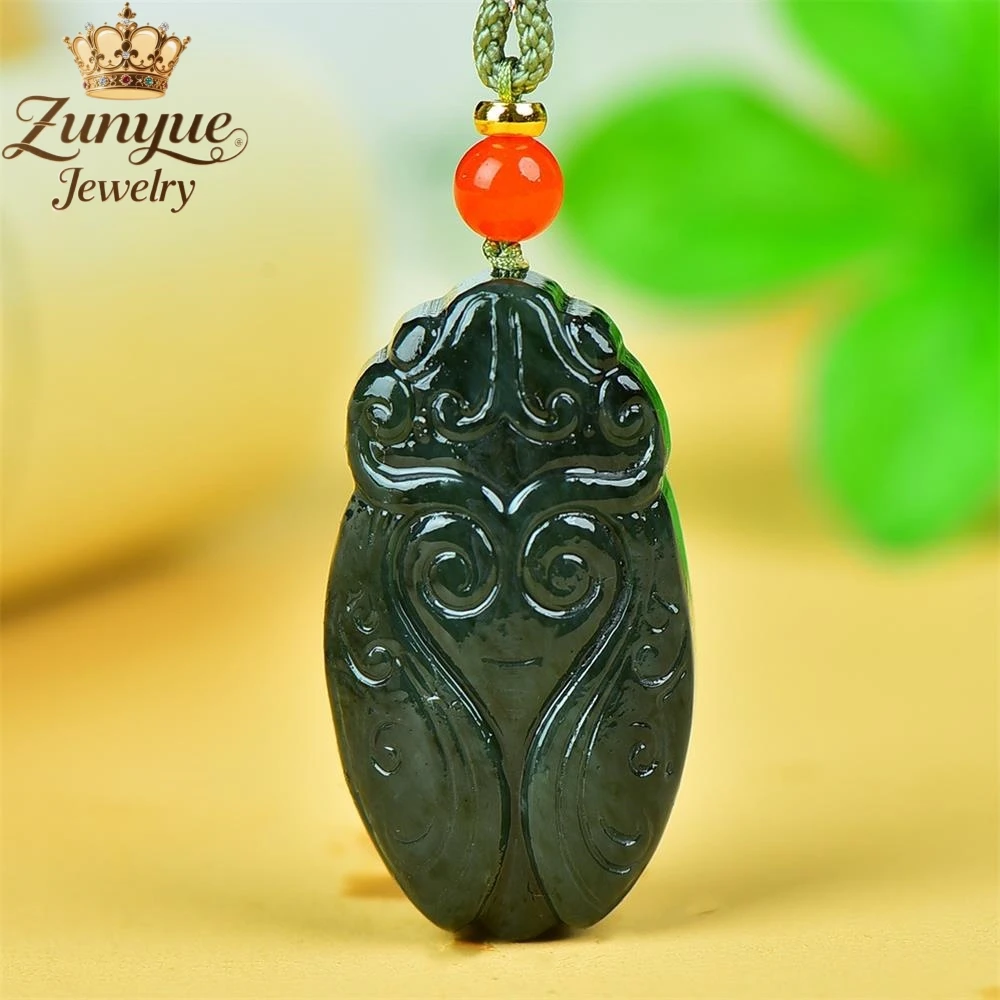 

Natural Hetian Jade Three-Dimensional Cicada Pendant Luxury Quality Fashion Fine Jewelry Exquisite Charms Elegant Popular Gift
