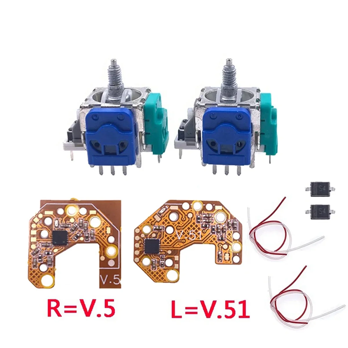 2PCS Hall Joystick+Calibration Board for Xbox Elite 2 Gamepad Hall Effect & Hall Joystick Center/Outer Ring Calibration-BLife