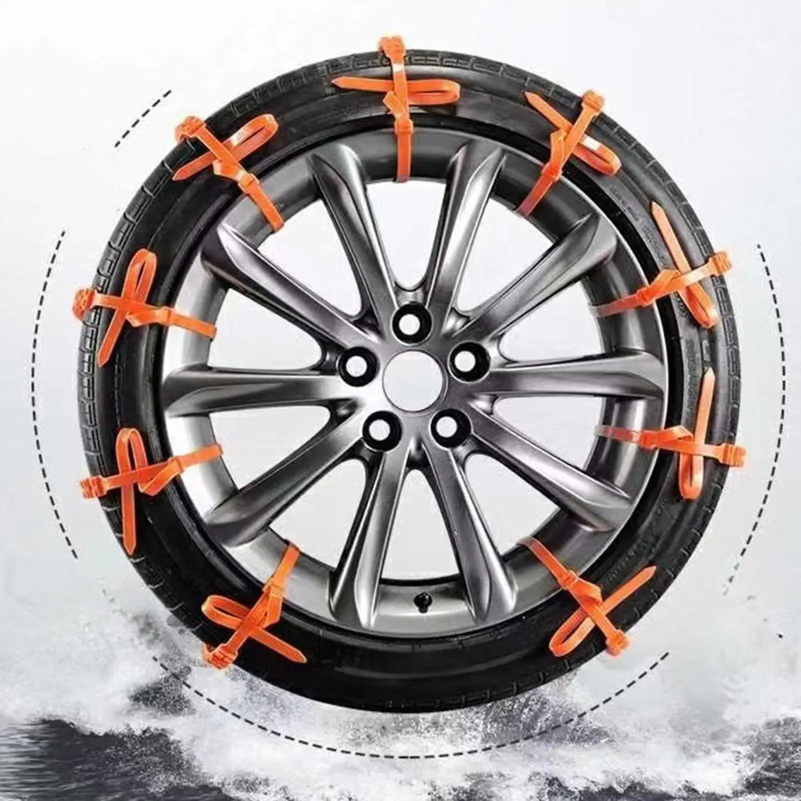 

40Pcs Anti Skid Snow Chains Car Winter Tire Wheels Chain Winter Outdoor Snow Tire Emergency tool Anti Slip Auto Accessories