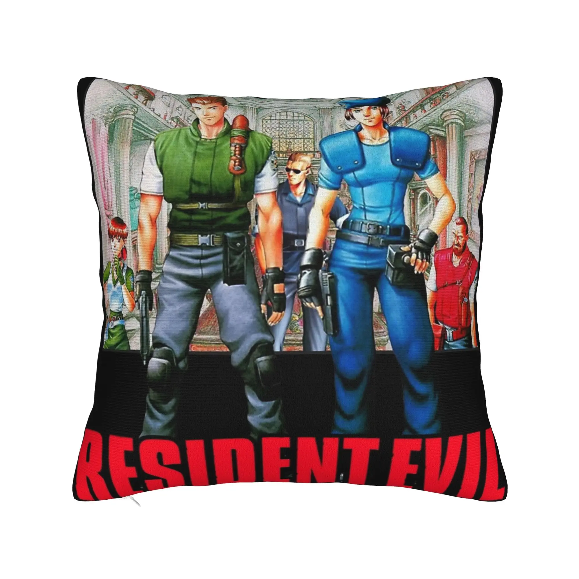 Residents Evils S.T.A.R.S Pillowcase Printed Fabric Cushion Cover Gift  Throw Pillow Case Cover Seater Zippered 40*40cm