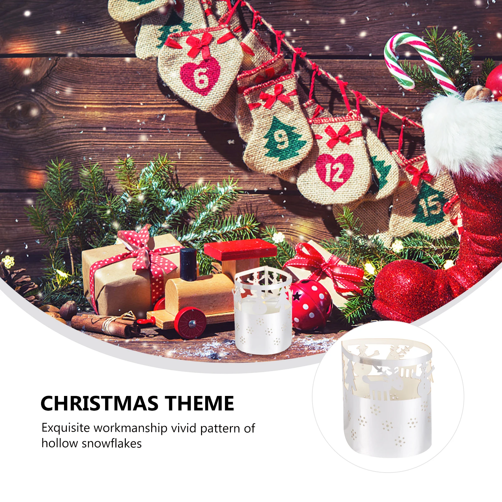 

50 Pcs Hollow Paper Lampshade Snowflake Decorations Christmas Ornaments Dinner Table