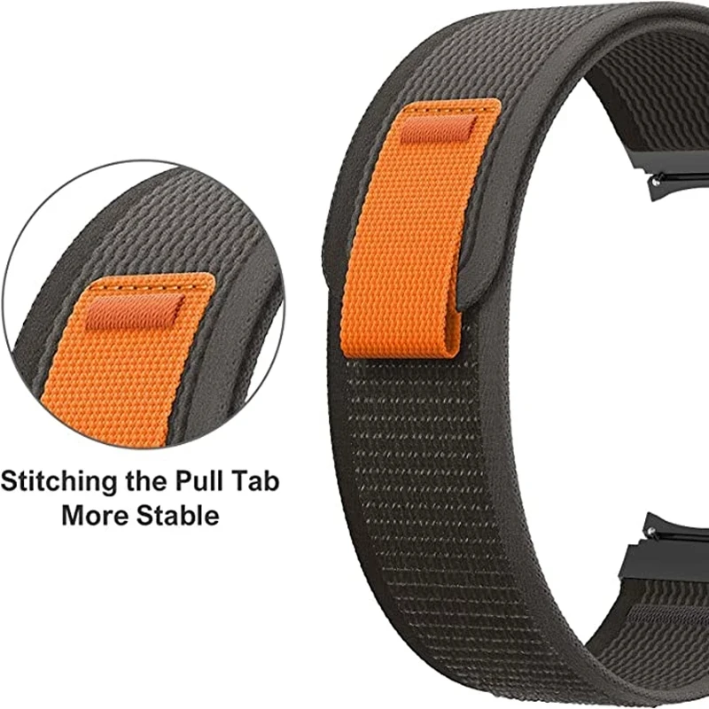 Trilha de Loop Banda Esportes Nylon Strap para Samsung Galaxy Watch4 40mm 44mm Clássico 42mm 46mm / Watch5 Pro 45mm pulseira Pulseira