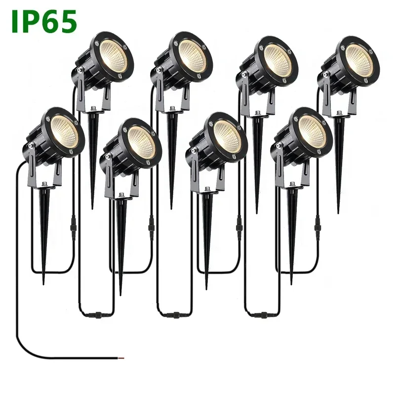 12 واط LED حديقة سبايك مصباح مقاوم للماء إضاءة الحديقة 2- متر سلك مسار الأضواء لتزيين الشرفة AC220V/110 فولت