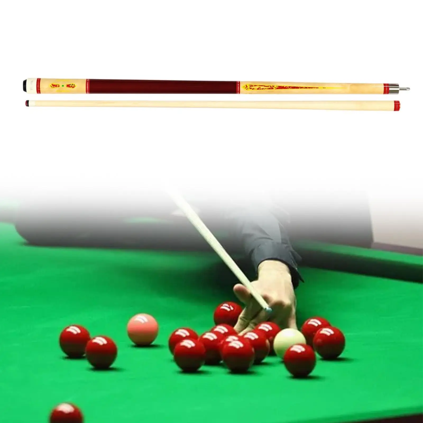 Pool Cue Billiard Pool Stick Maple Forearm 19oz Lightweight Portable Chinese Black Eight 58