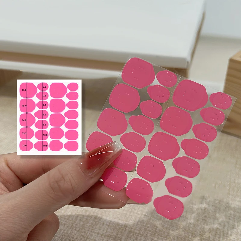 Autocollants Double face réutilisables, 24/30 pièces, gelée transparente, colle pour faux ongles, accessoires et outils