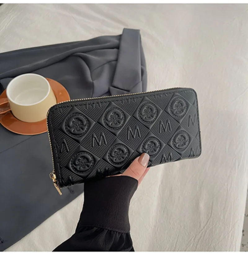 محفظة نسائية عصرية، حامل بطاقات عالي السعة مع علامة تجارية فاخرة خفيفة، متينة وسهلة الحمل #2