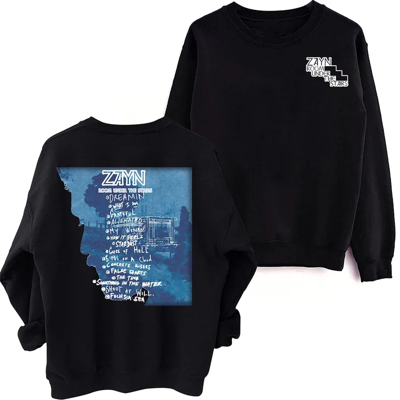 Zayn Room Under The Stairs 2024 Tour Sweatshirt Harajuku Round Neck Long Sleeve Oversized