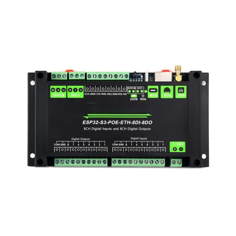 ForESP32-S3 industrial control board 8-channel digital input and output controller, a variety of isolation protection