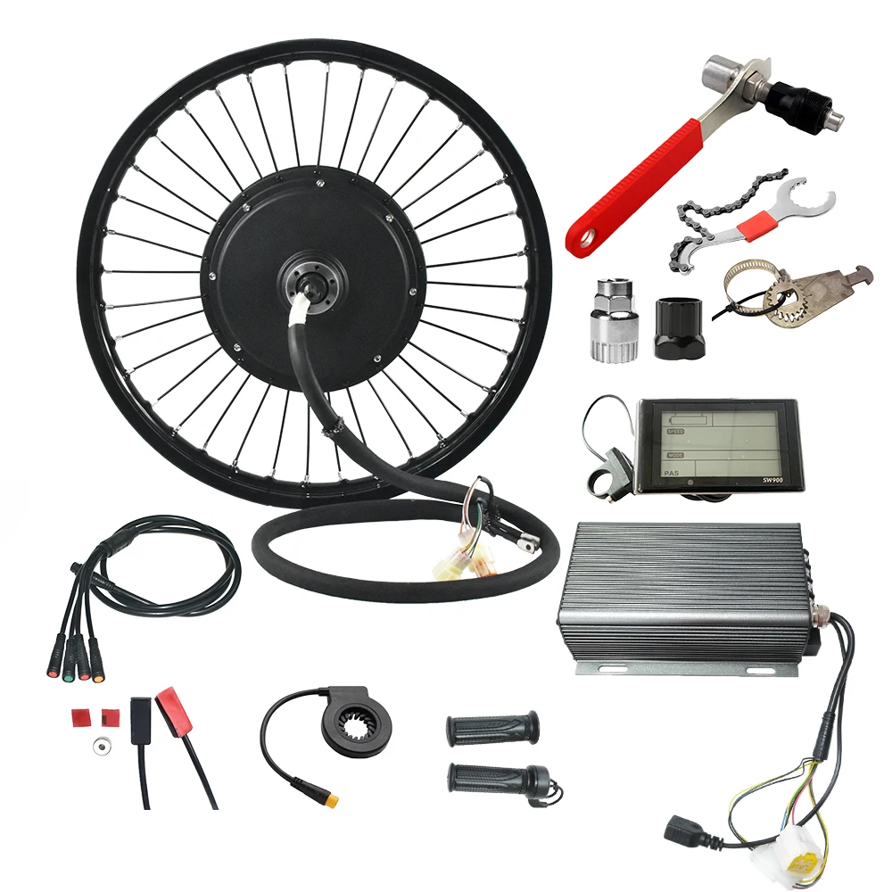 

Electric BIcycle E Bike QS 205 5000w Ebike hub motor kit with 17" Motorcycle 72V 100A Sabvoton controller conversion parts