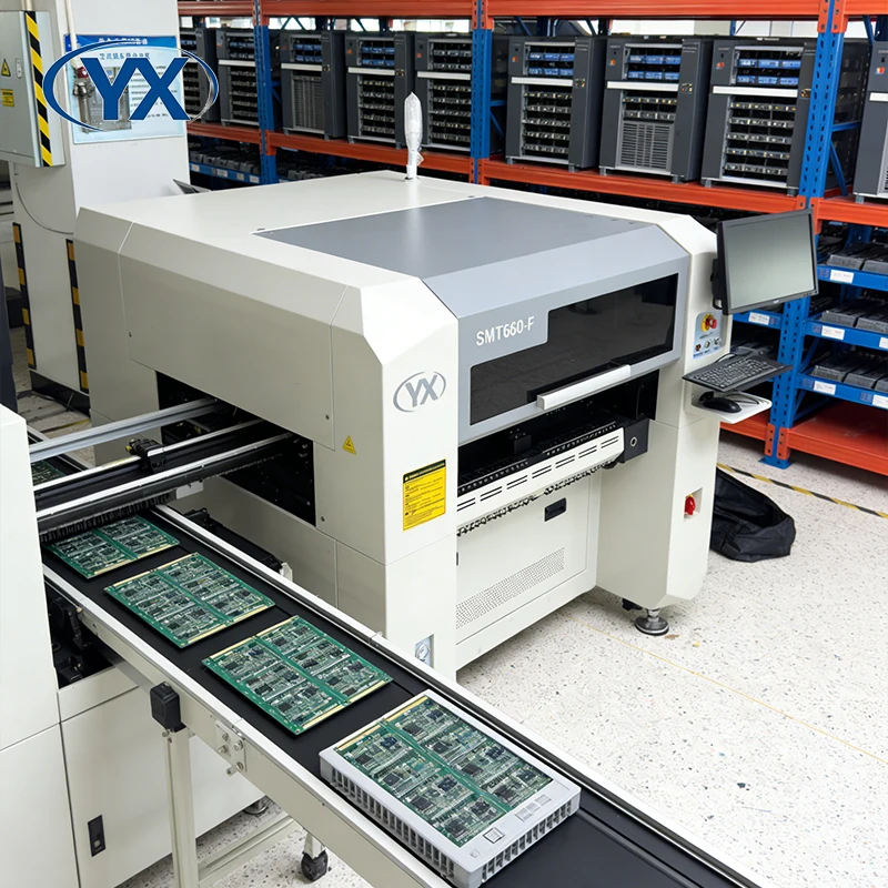 SMT660-F SMT Production Equipment Automatic 6 Heads Vertical Pick and Place Machine Smt High Precision SMD LED Assembly Machine