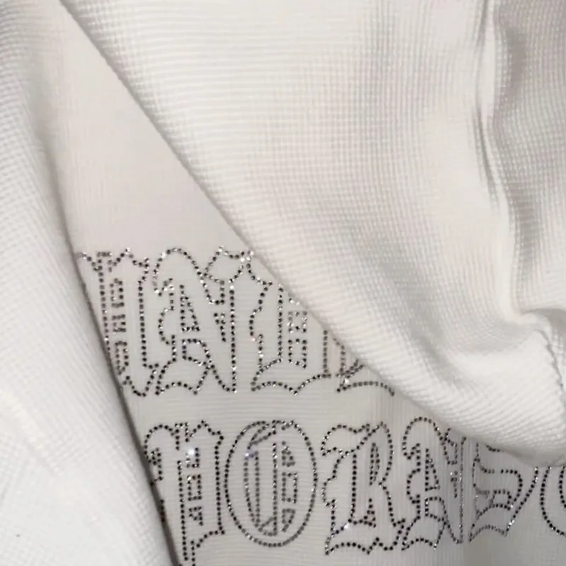 Autumn Fashion Punk Y2k Gothic Grunge Rhinestones Letter Zip Up Hoodies Long Sleeve Coat Sweatshirt Jacket Streetwear 