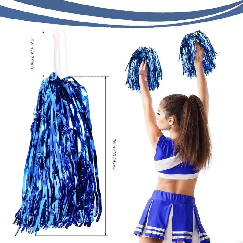 Cheerleader Cheerleading Poms Poms Plastic Sports Handheld Cheerleader Pompoms 4XBB view 6