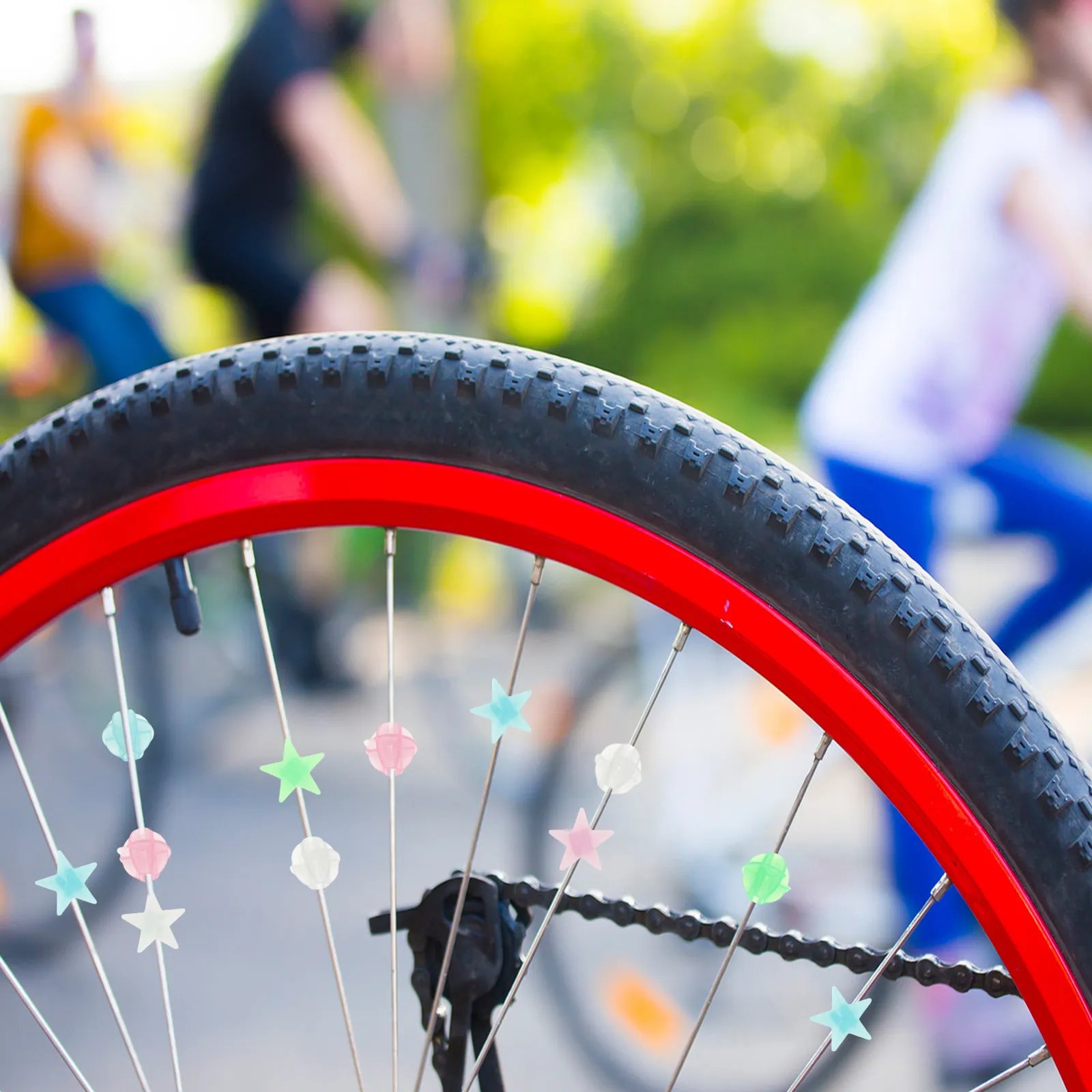 Bicycle Spoke Beads Colorful Reflective Alloy Spoke Decorations for Road Bike Wheel Customization Upgrade
