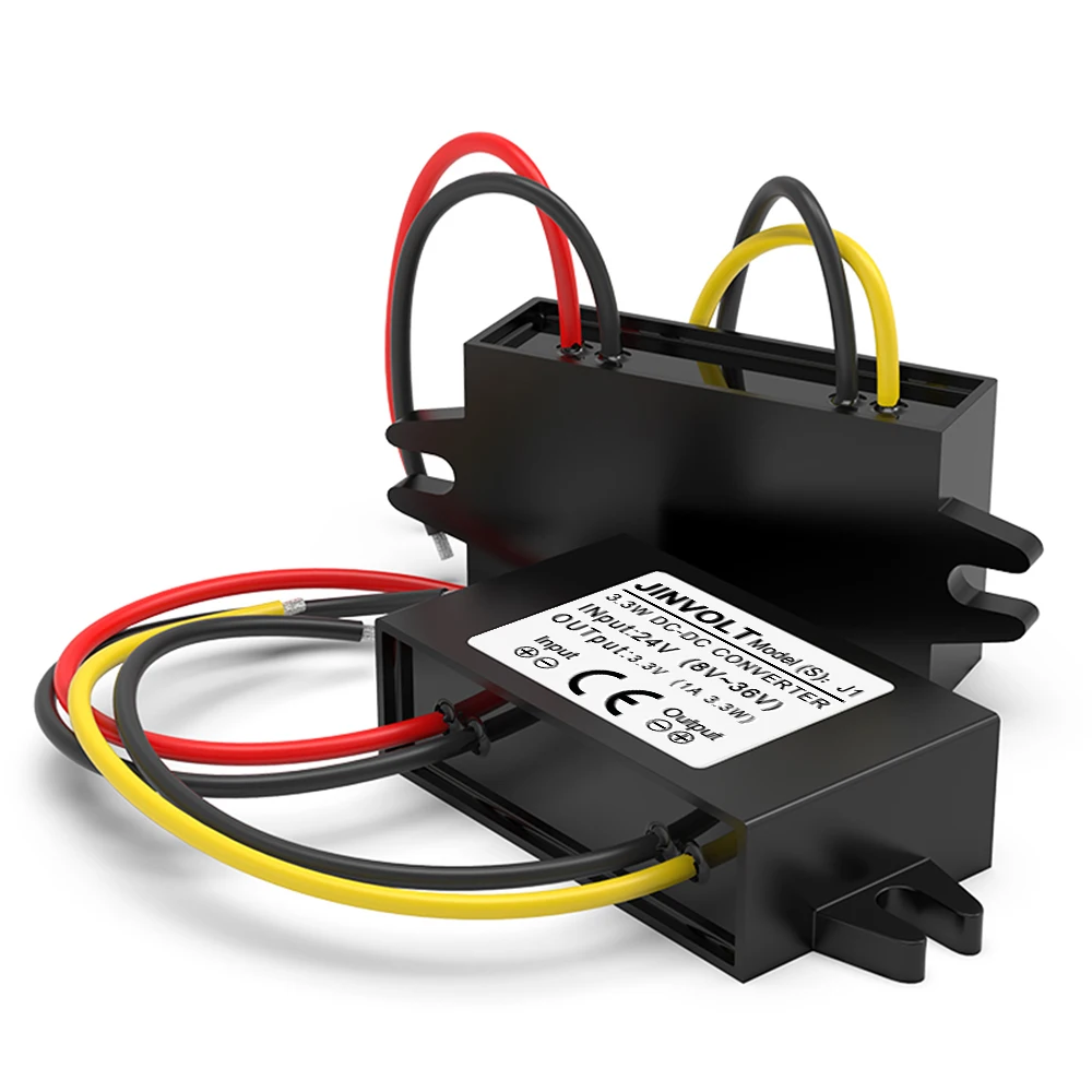محول فرق الجهد 24 فولت إلى 3.3 فولت DC-DC محول وحدة (8 فولت ~ 36 فولت مدخل، مخرج 1 أمبير/2 أمبير/3 أمبير)، محول طاقة جهد باك