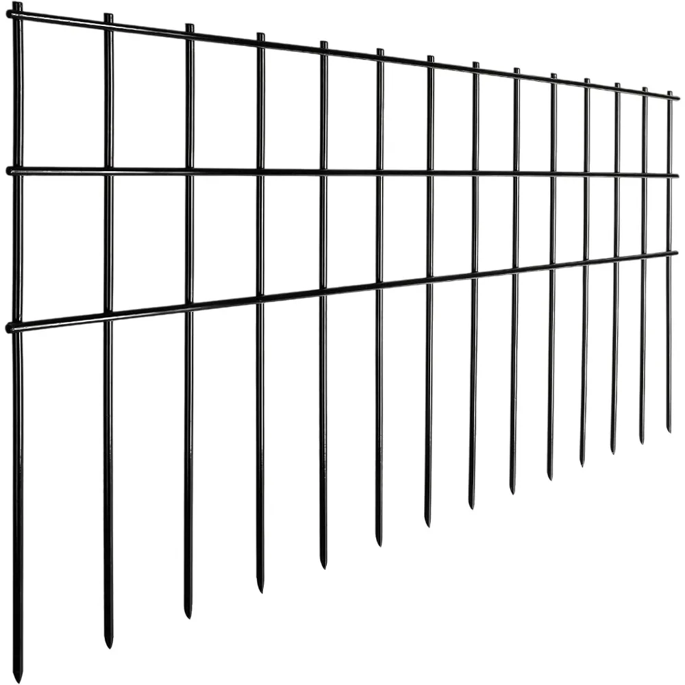 Garden Fencing Animal Barrier 25 Ft(L)×15 in(H), 10 Panels No Dig Fence, Underground Critter Barrier for Decks