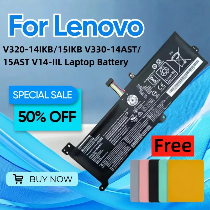Para Lenovo V320-14IKB/15IKB V330-14AST/15AST V14-IIL batería de ordenador portátil regalar una alfombrilla de ratón
