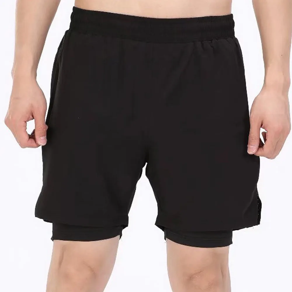 

2 Layer Sports Gym Shorts for Men Dry Fit Breathable Summer Workout Clothes Male Exercise Training Basketball Running Shorts
