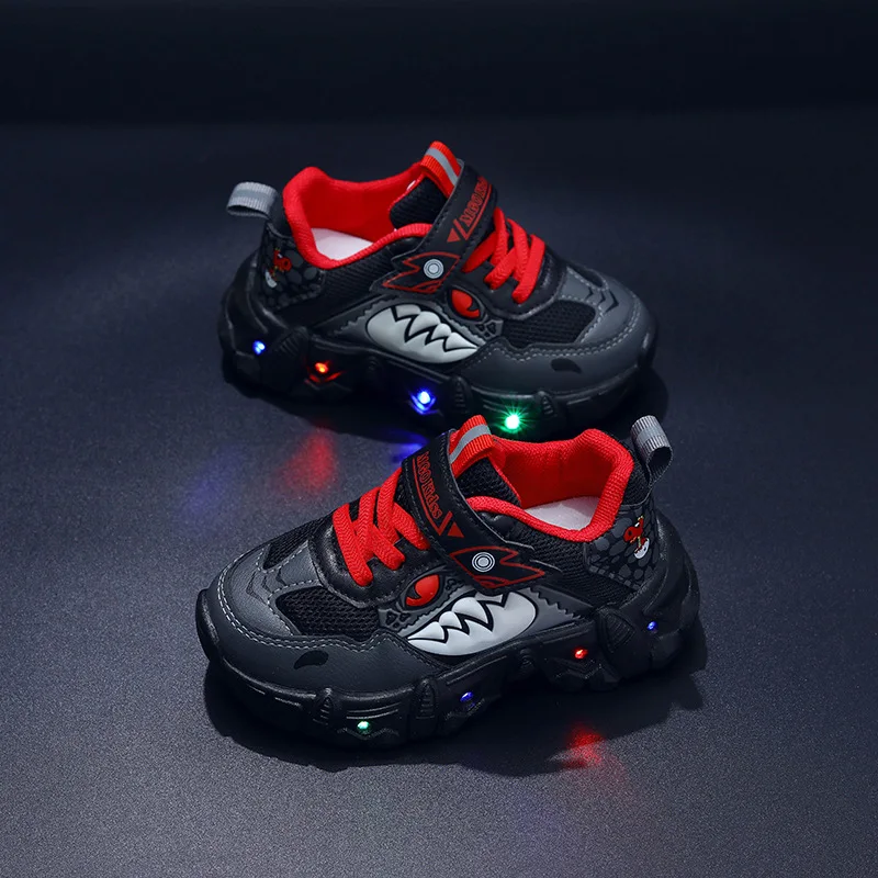 2025 패션 LED 라이트 아동 캐주얼 신발 발광 유아 테니스 클래식 스포츠 귀여운 아기 소녀 소년 스니커즈 유아용