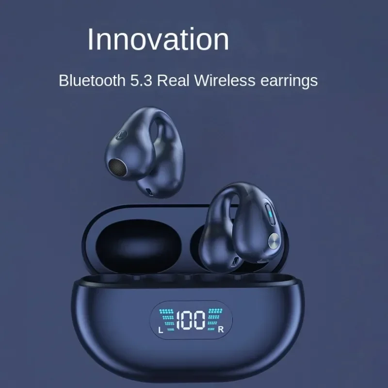 

Ear Clip Bluetooth Headset Without in-ear Ultra-long Life Large Power Bone Conduction Wireless Headset Sports Noise Reduction