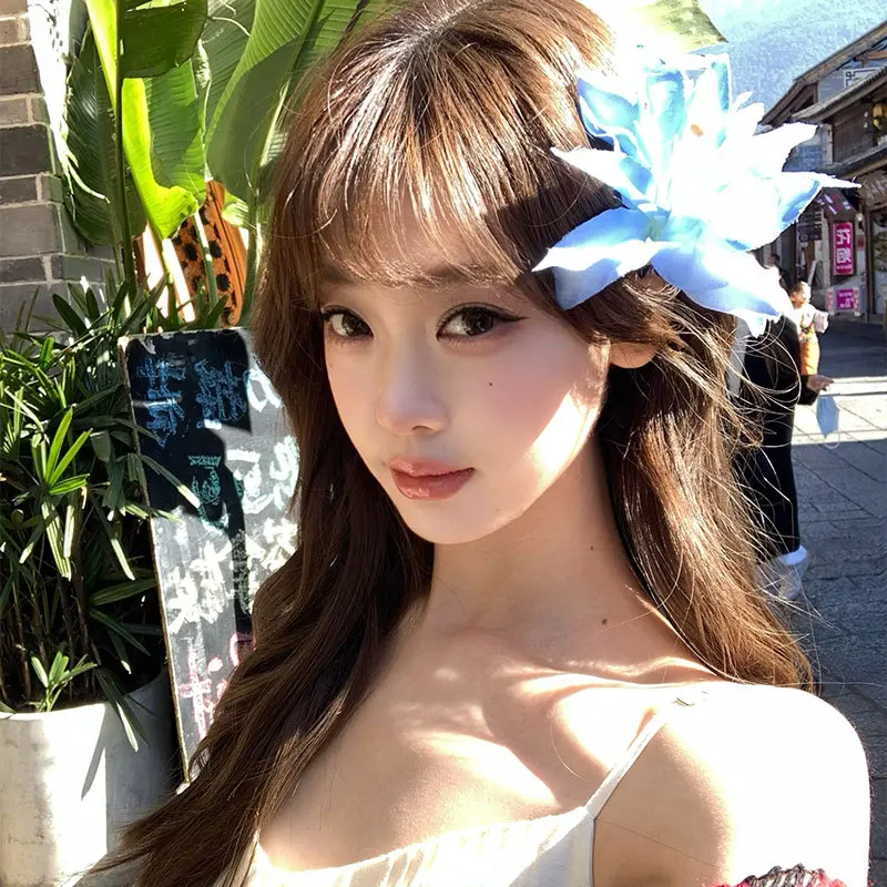 Fabric Flower Hair Clips High Grade Exquisite Elegant Side Duckbill Clips Minimalist Fashion Versatile Hair Accessories