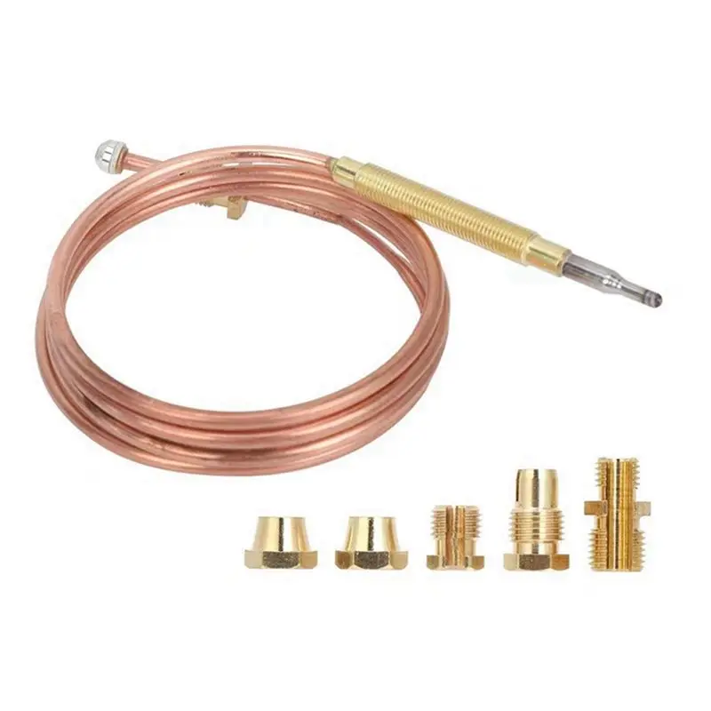 AA51 10Set 60Cm Gas Stove Thermocouple Heater Part Burner Universal Fireplace Replace Adaptors Digital Temperature Controller