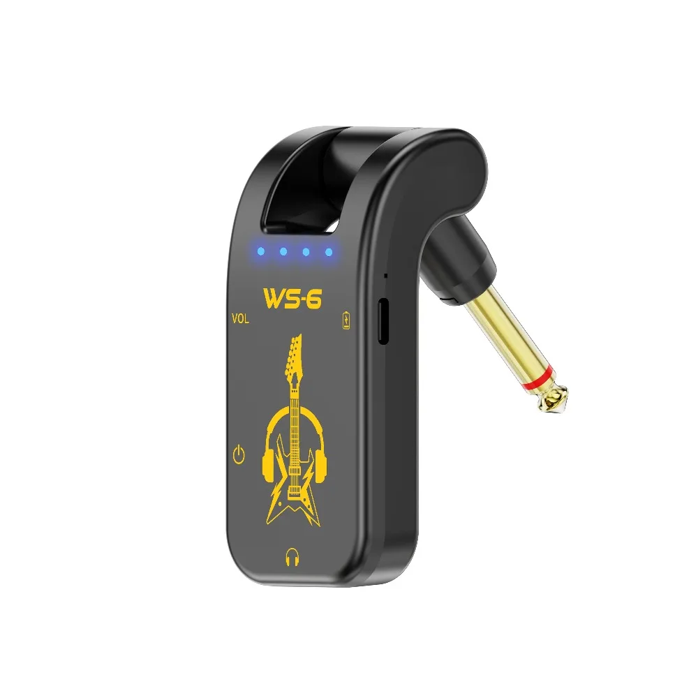 Portable Guitar Amplifier Guitar Headphone Mini Amp Earphone Amplifier with Rechargeable Lithium Battery