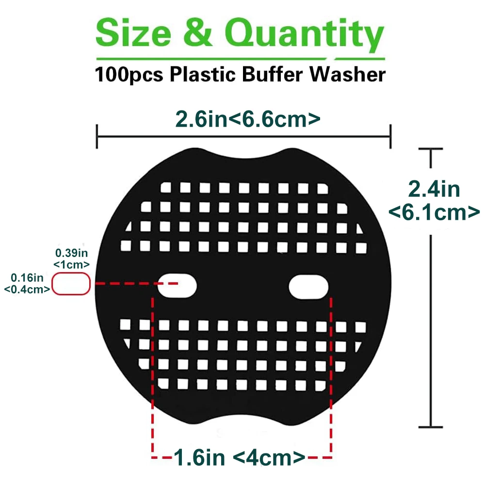 50pcs Landscape Staple Gaskets Plastic Buffer Washer Garden Staples Stakes Pad Yards Pins Gasket for Outdoor Weed Barrier Fabric