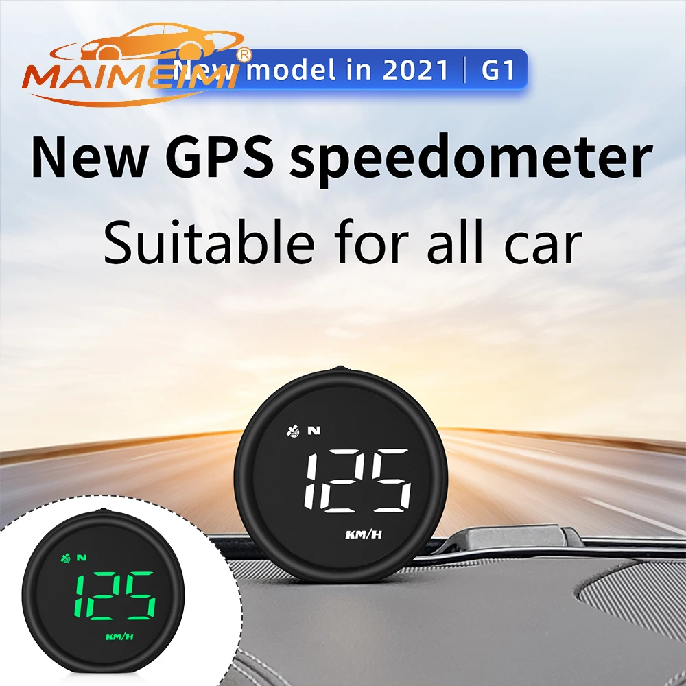G1 GPS Speedometer Speed KMH Digital HUD on-board Computer Electronic Accessories with Overspeed Alarm Fatigue Driving Alarm