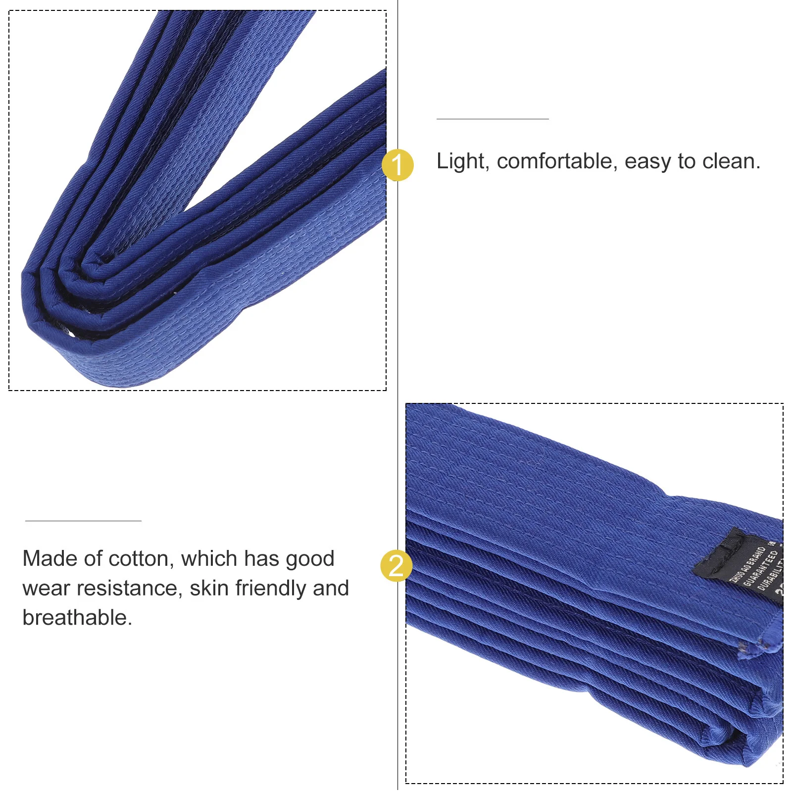 

6pcs Taekwondo Cotton Waist Bands Martial Arts Training Gear Karate Belt Gift For Men Women Uniform Belt Black Kids