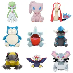 15cm Original Pokemon Fit Plush Toys Gible Mew Snorlax Rampardos Hippopotas Braviary Purugly Gardevoir Milotic Cute Doll Gitfs