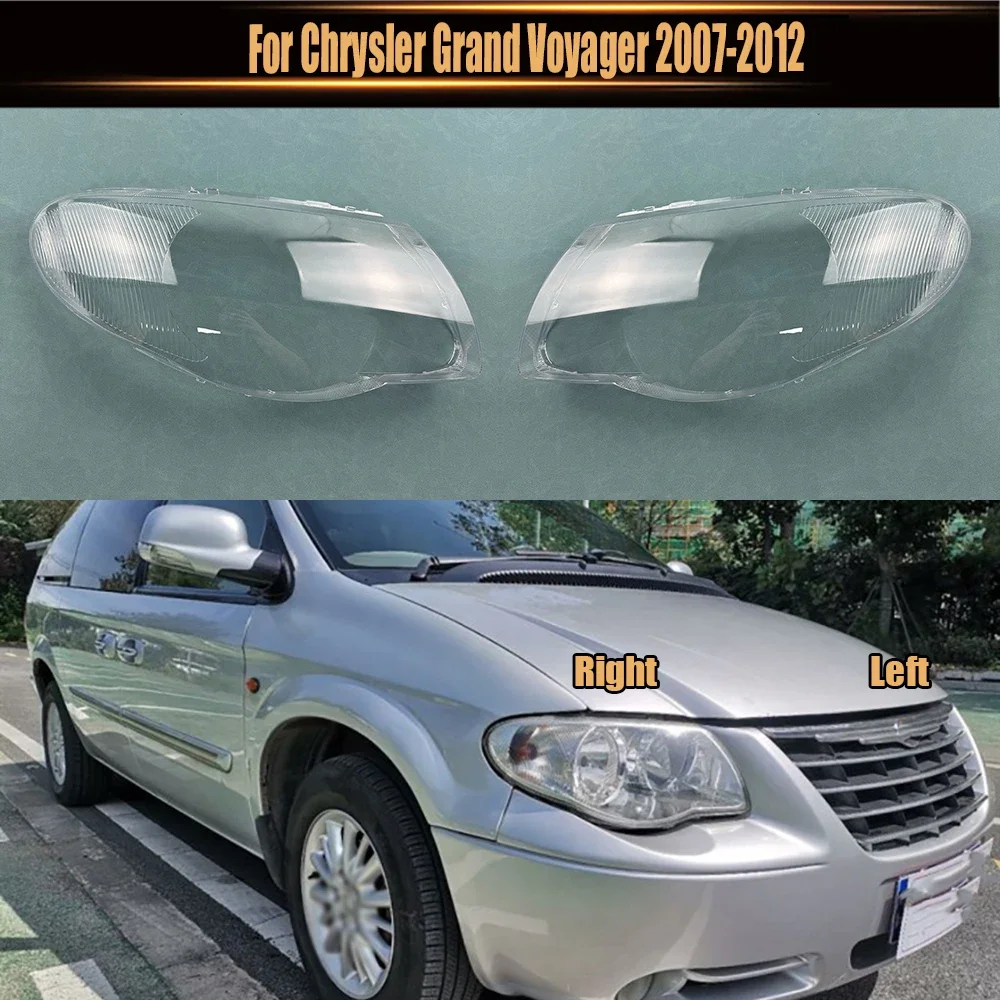 For Chrysler Grand Voyager 2007-2012 Headlamp Cover Shade Transparent Lampshade Headlight Shell Plexiglass Replace Original Lens