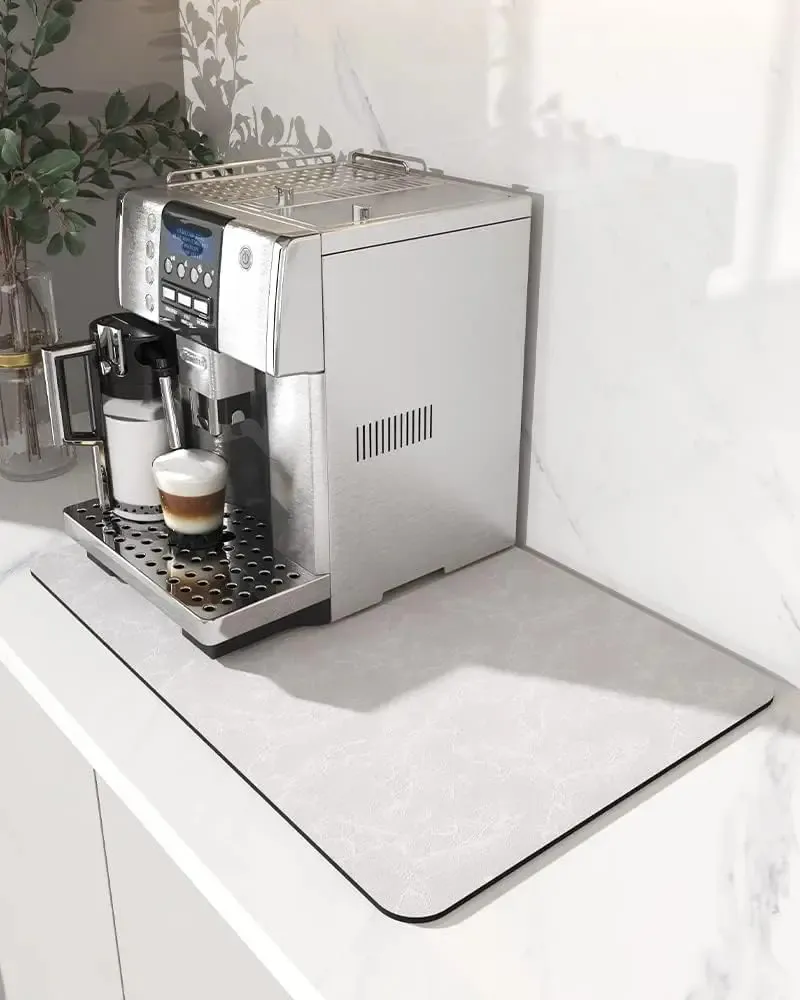 VIKAMA Coffee Machine Pad Rubber Backing Absorbent Tableware Drying Pad Kitchen Countertop Drainage Pad Home Decoration