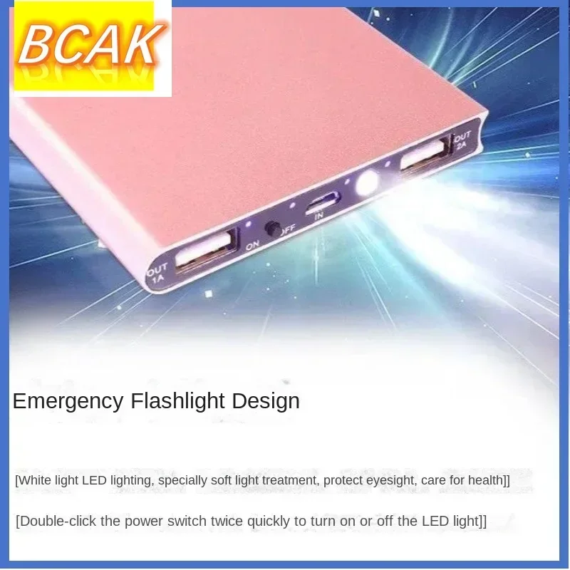 BCAK Ultra-thin power bank 20000mah portable power bank fast charging small and large capacity suitable for Android mobile phone