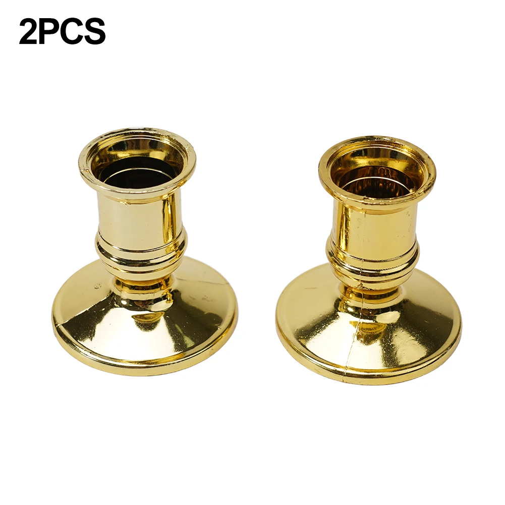 2pcs Traditional Shape Taper Standard Candle Holders Candlestick Dinner Home Decoration For Table Top And Mantle Displays Center