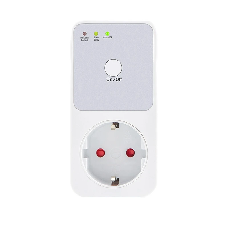 Hot Automatic Voltage Protector Socket Switcher Power Surge Safe Protector Socket Voltage Safe Refrigerator Protect EU Plug