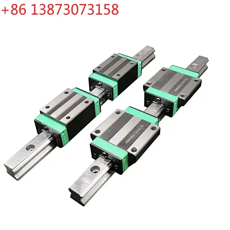 CNC HGR25 25MM Square Linear Guide Rail Kit  2pcs HGR25 Linear rails With 4pcs HGH25CA HGW25CC Carriages Block For CNC Router