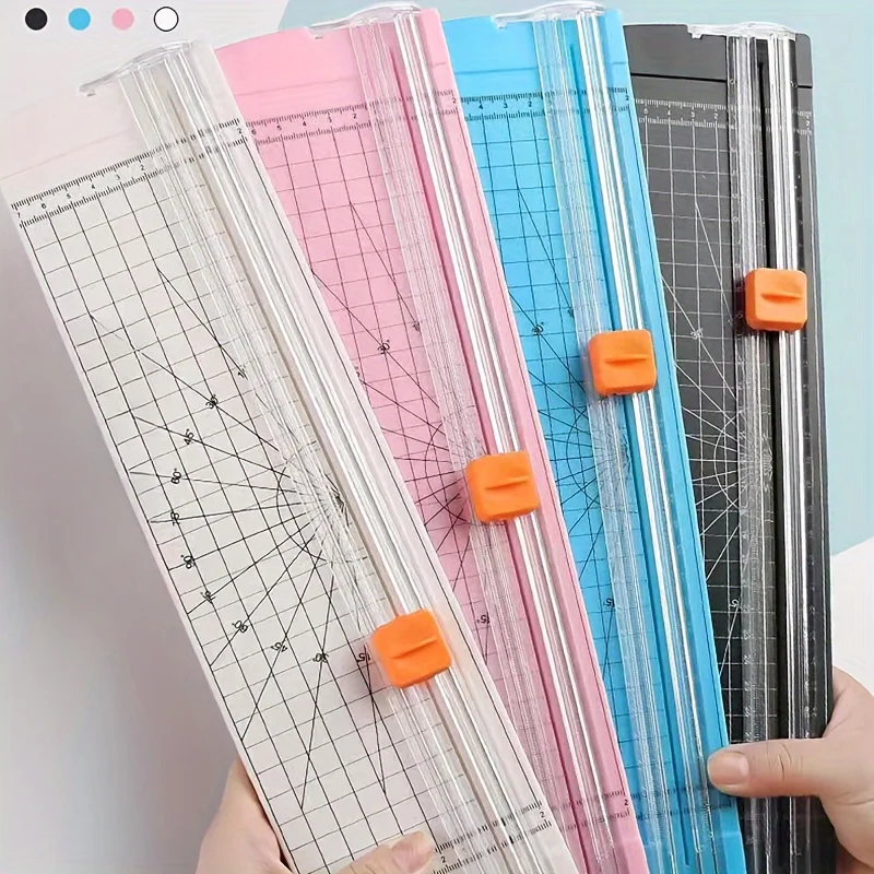1 Portable Dual-Direction Paper Cutter, Dual-Direction Cutting, Easy to Use, Integrated Structure, Prevents Injury to Hands, Suitable for Cutting Notebooks, Drawing Paper, Cardstock, and Other Papers