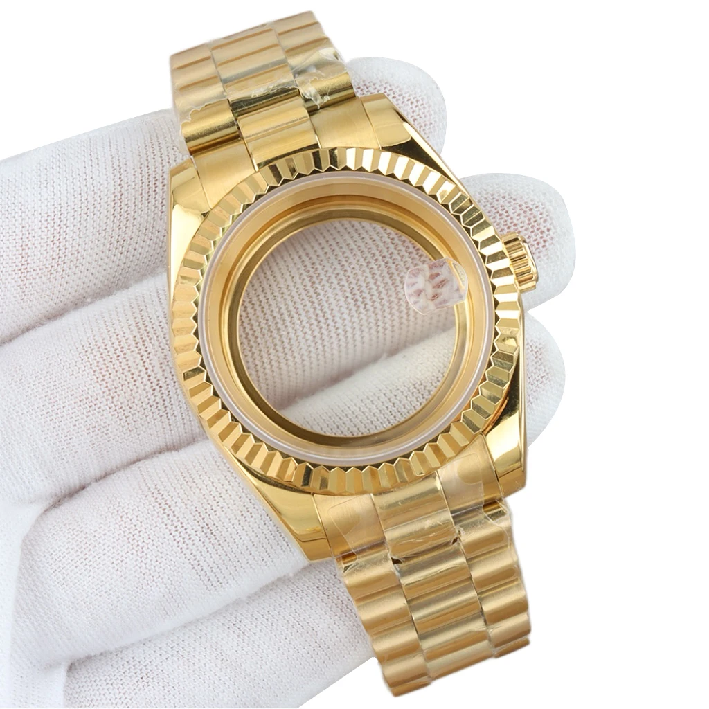 

36mm 39mm Sapphire glass Watch Case Presidential Strap For NH35 NH36 Movement 28.5mm Dial Stainless Steel Waterproof NH35 Case