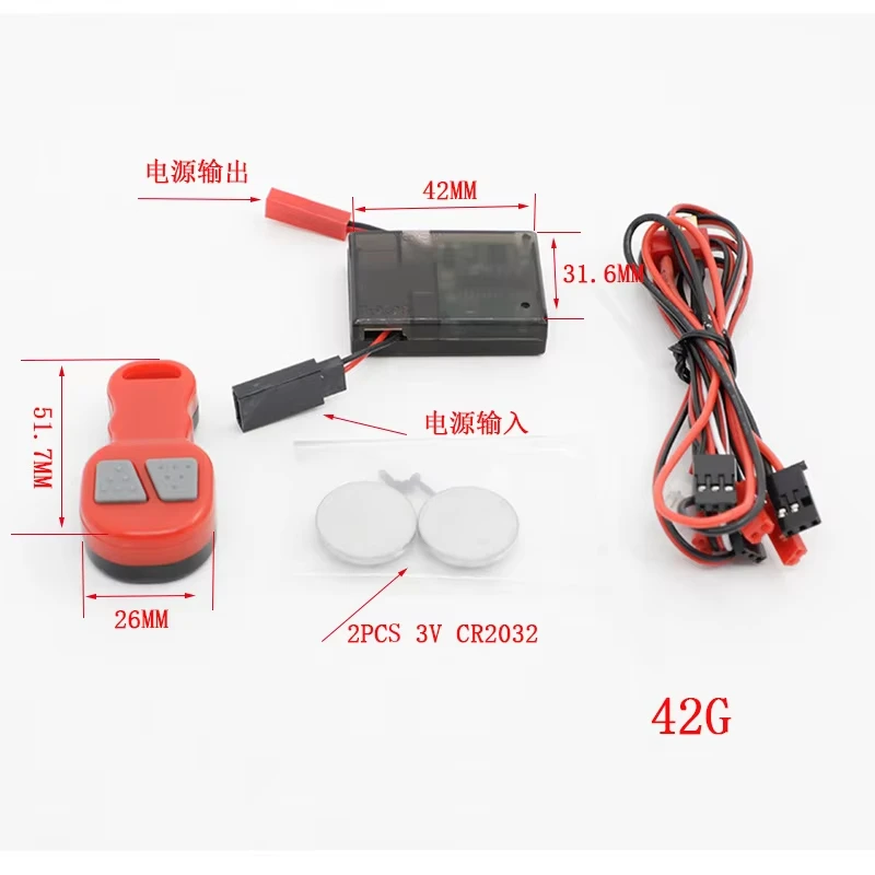 1Pcs RC Winch Controller Remote Control Receiver, Wireless Winch Control Module Upgrade Parts for 1/10 TRX‑4 TRX‑6 Axial SCX10