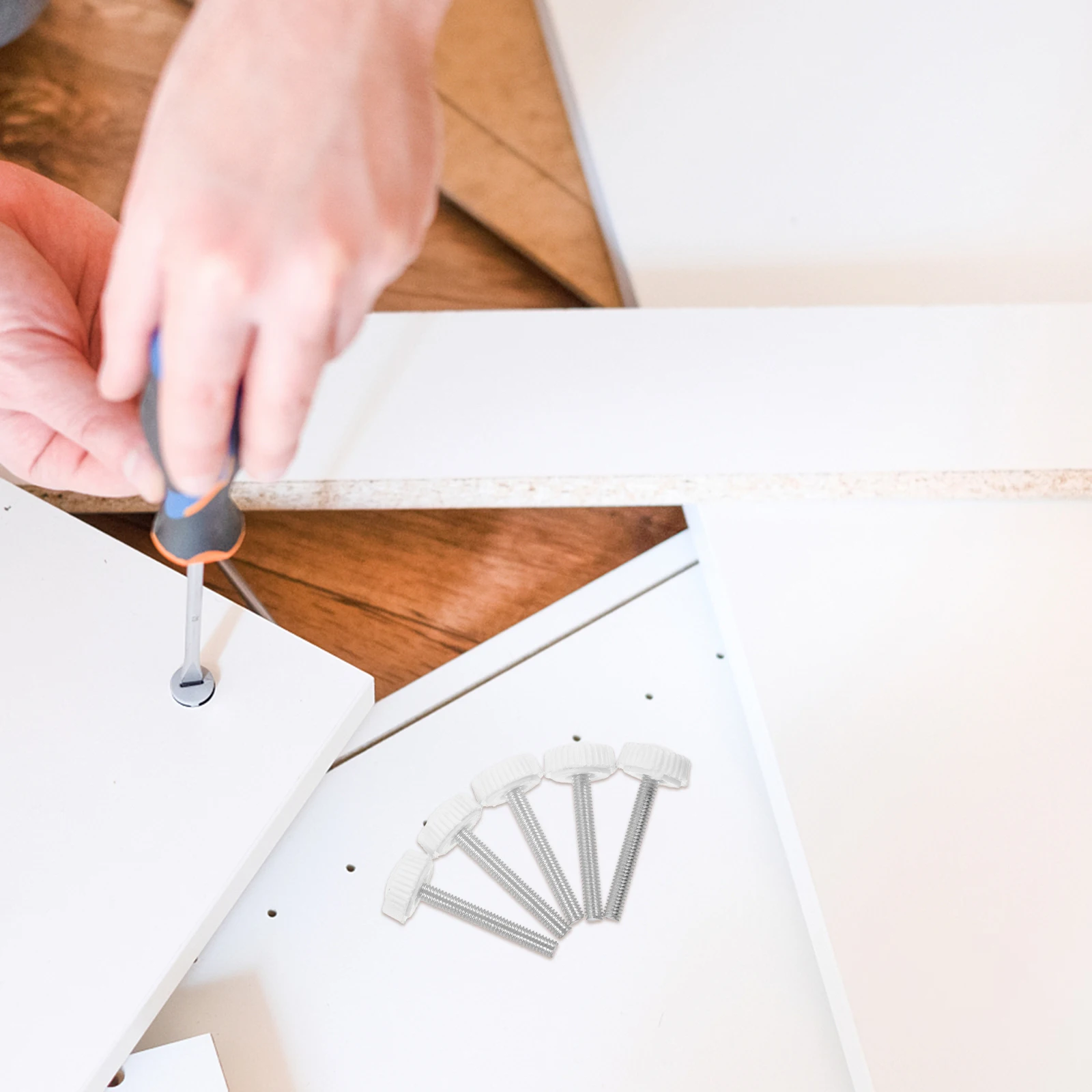 

50pcs Plastic Hand Knob Tightening Quick Tool-Free Installation Adjustable Clamping Screws for Machine Repair Carbon Steel