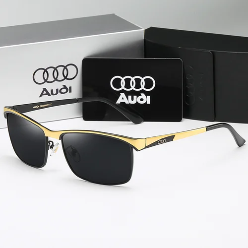 Audi Sunglasse Marcas de lujo para hombres Gafas de sol polarizadas Gafas de viaje Gafas de piloto clásicas con protección UV 400 5591