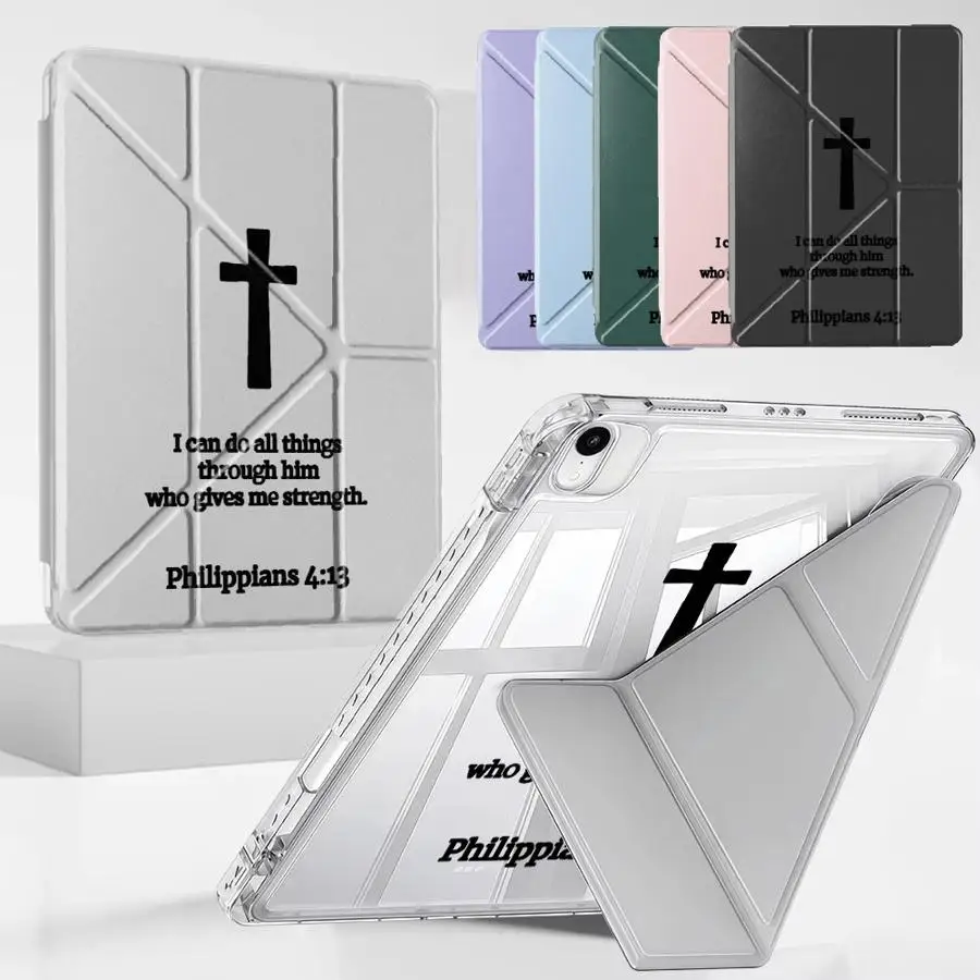 Simple Christian Cross Tablet Case For iPad Pro 11th 10th 9th 8th 7th 12.9inch Pro 2025 Mini 6 7 Air 4 5 M3 M2 1 2 M4 11inch