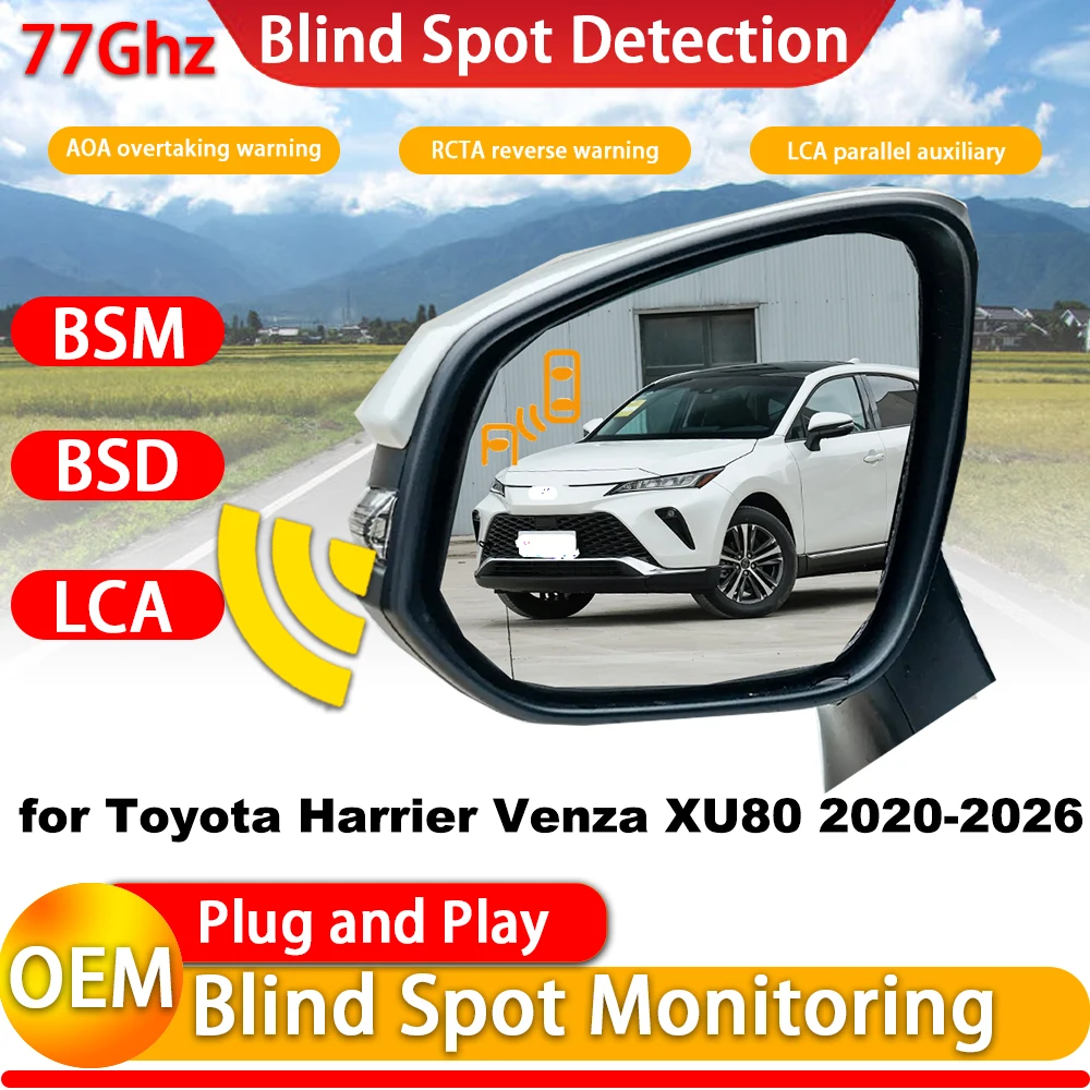 for Toyota Harrier Venza XU80 2020-2026 OEM Blind Spot Monitor Detection Rear Cross Traffic Alert BSM RCTA System 77Ghz Radar
