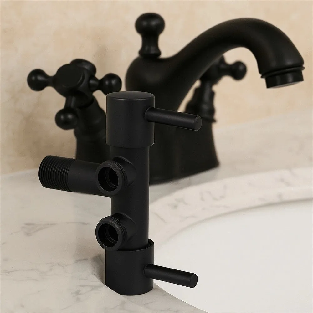 

T-Adapter 3 Way Triage Valves Prevent Water Leakage Rust-proof 3 Way Switch Faucet Valve Three Function Durable