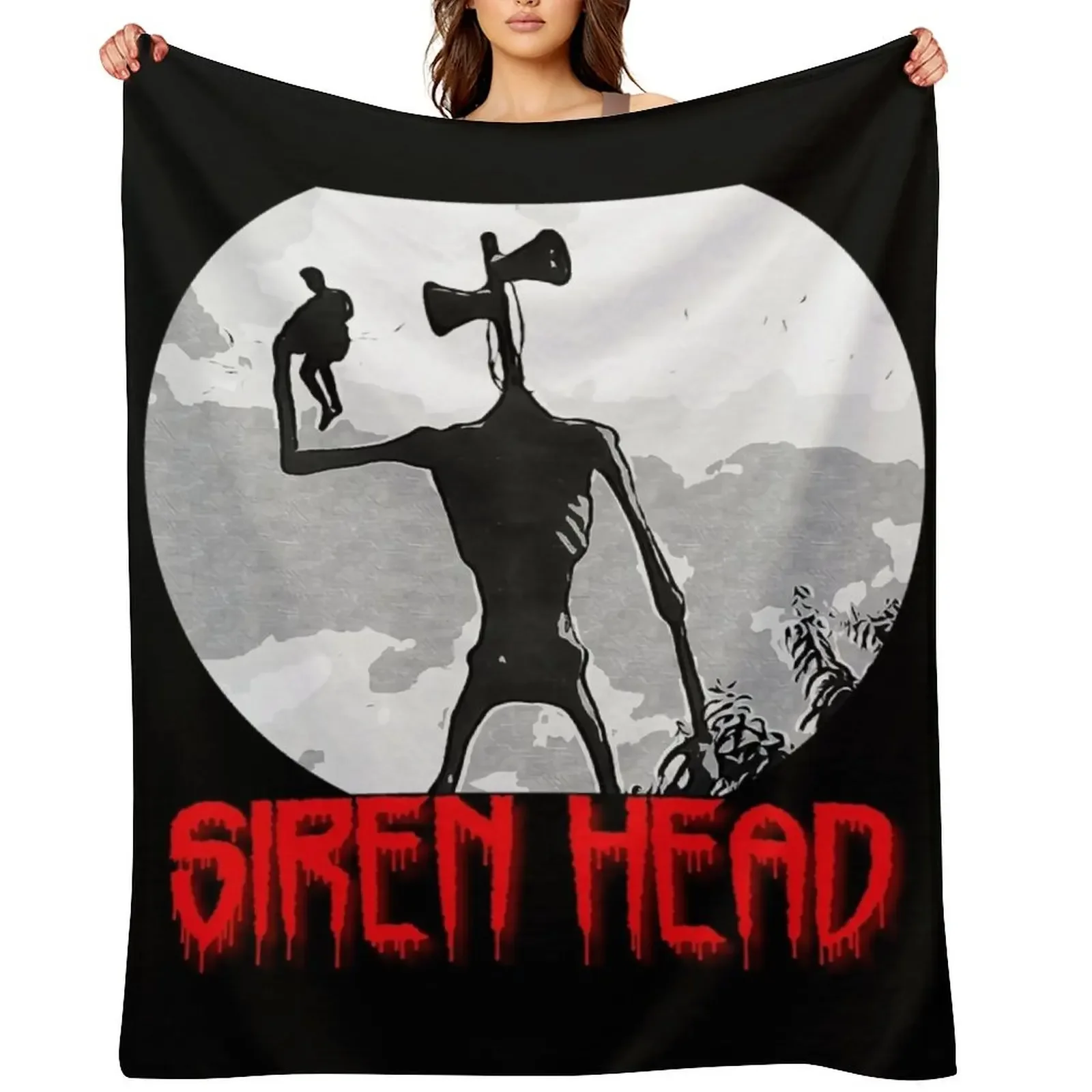 

Siren Head Throw Blanket Travel Luxury Brand valentine gift ideas Thin Blankets