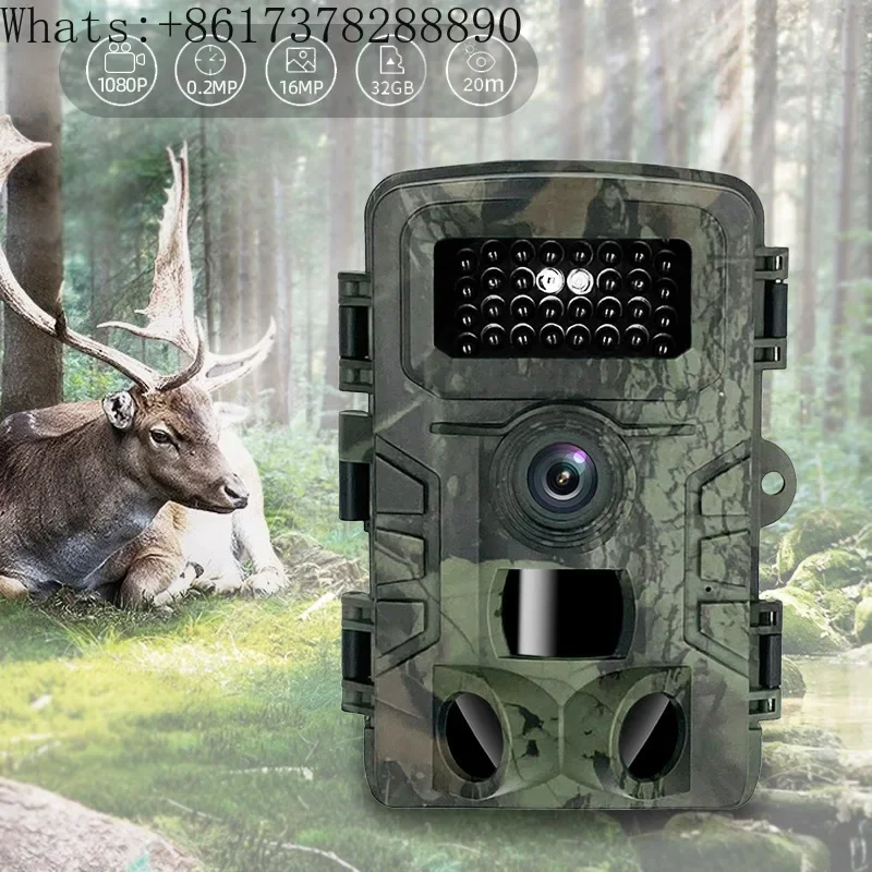 HD IR Hunting Camera, Animal Camera, Security Monitoring, 3 PIR Sensors, 36MP Photography