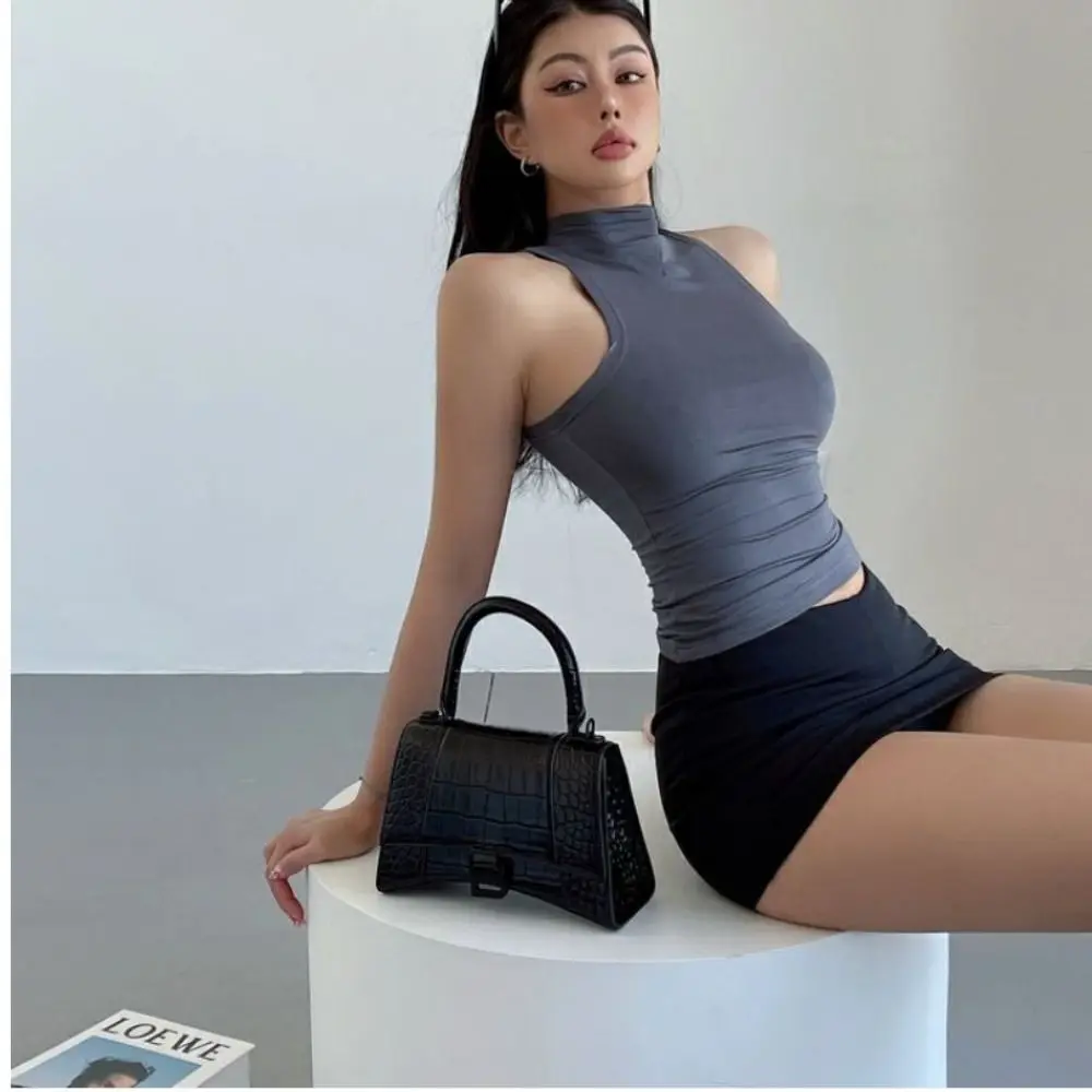 Korean Polyester Package Hips Mini Skirt High Waist Solid Women's Mini Skirt Slim Simple Package Hip Skirts Ladies