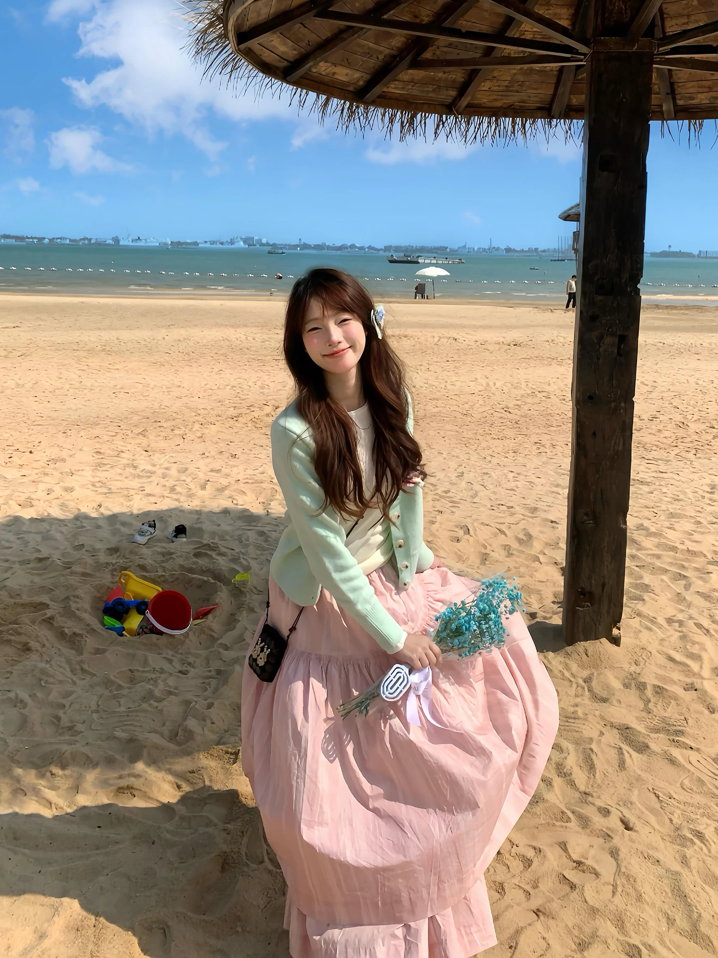 

FEMPILOT Soft een ort Knitted Open Cardigan And Pink Skirt Set Spring New Sle Gentlewoman Faion Two-Piece Suit