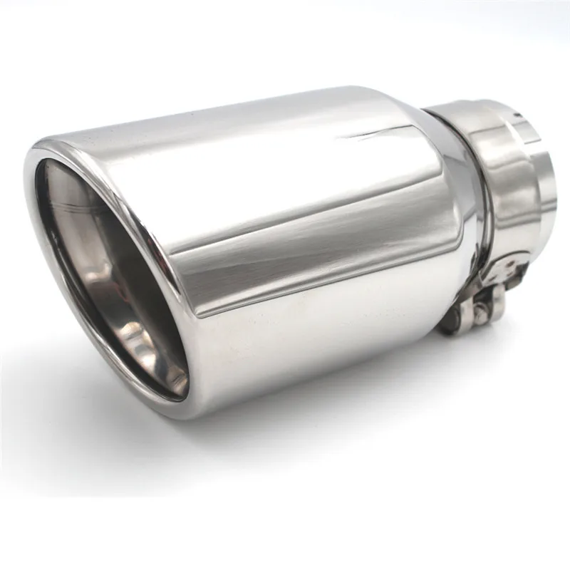 

Car Accessories 304 Stainless Steel finish automobile exhaust muffler tail throat 89mm large diameter polished silver