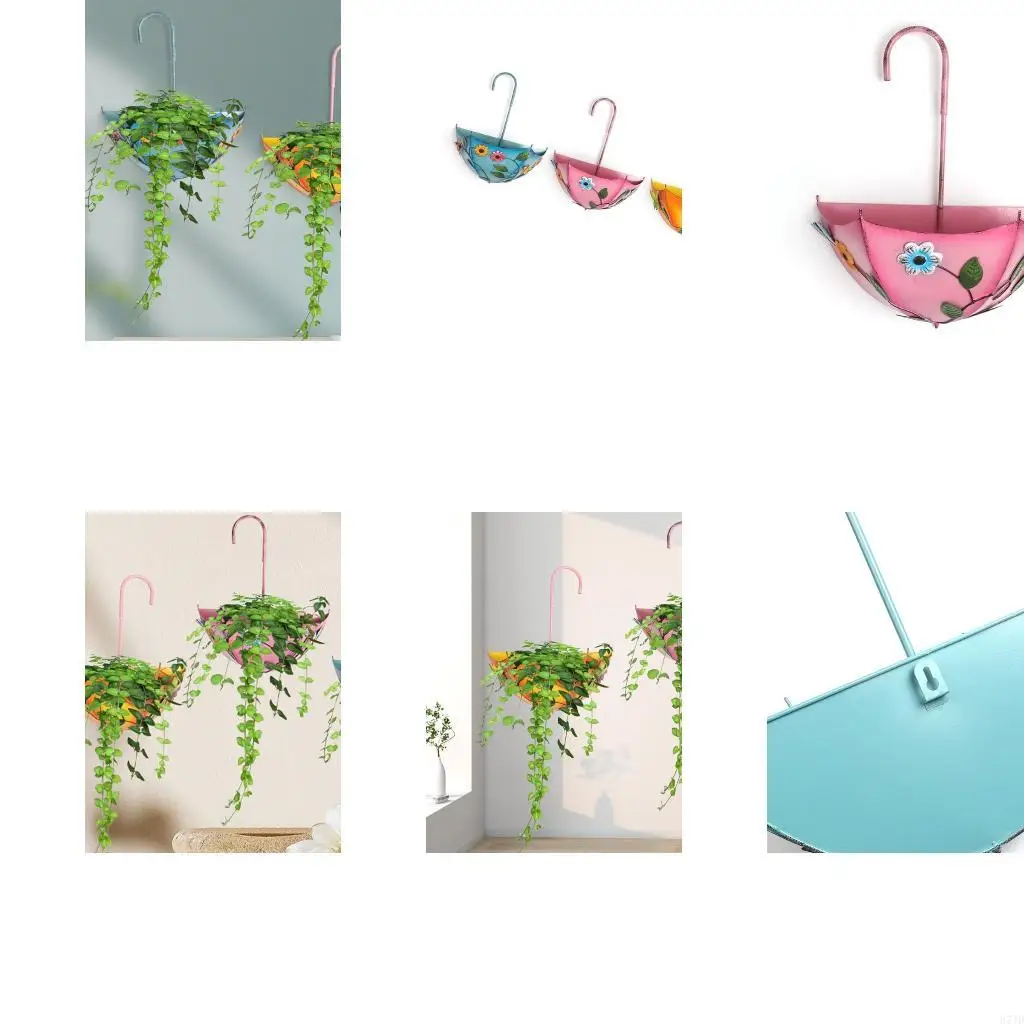 Wall Flower Pot Holder Set of 3 for Small Space Balcony Use Area 37JD